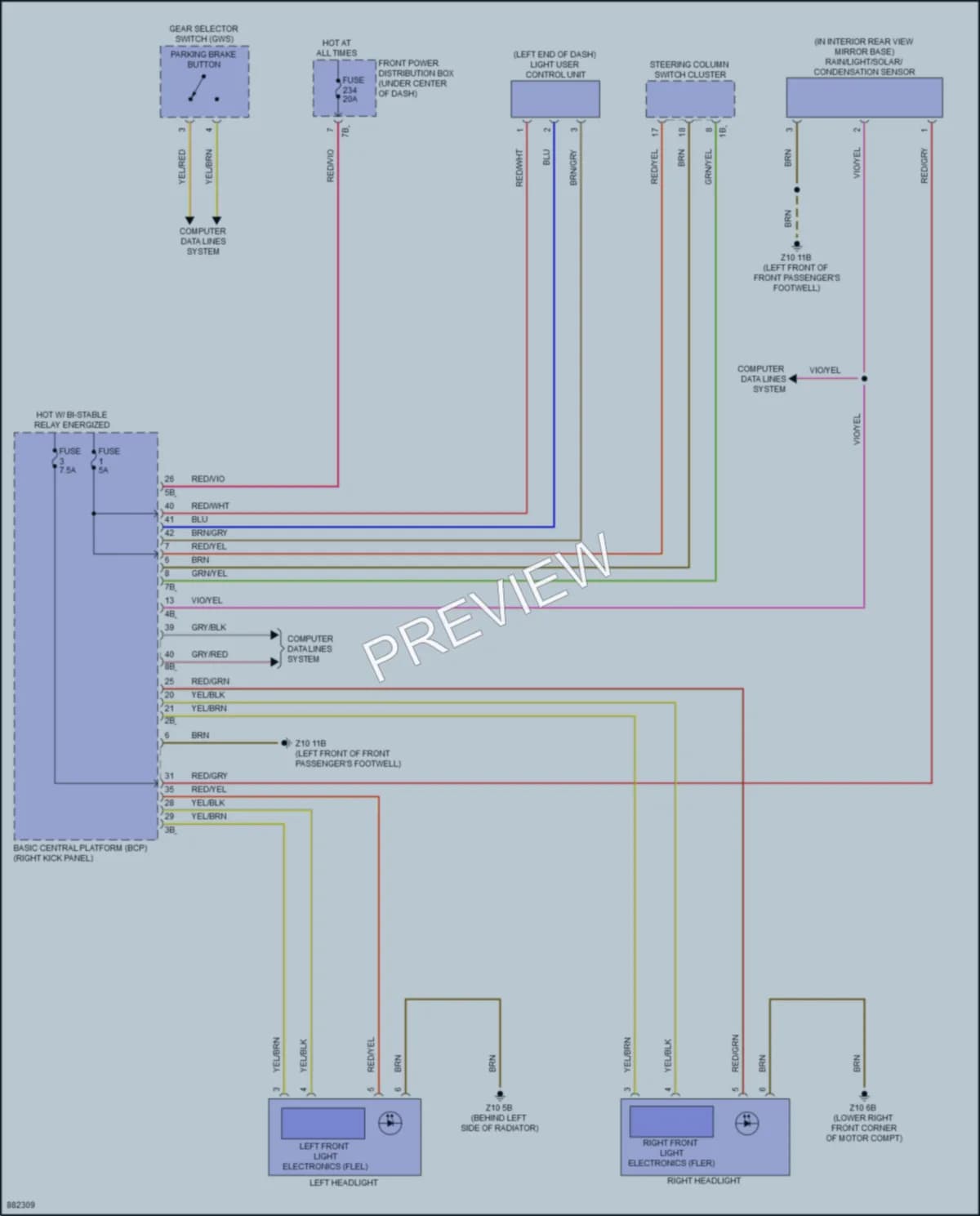 2024 BMW iX Headlights wiring diagram preview