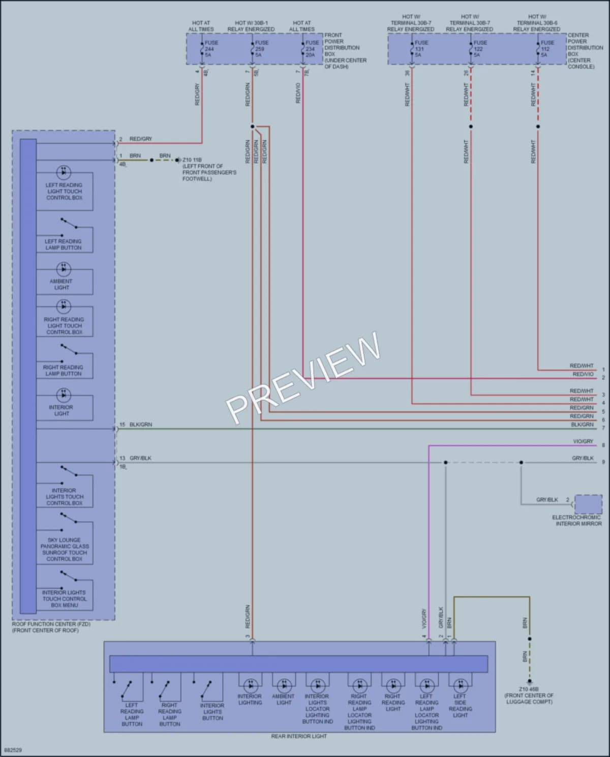 2024 BMW iX Interior Lights wiring diagram preview
