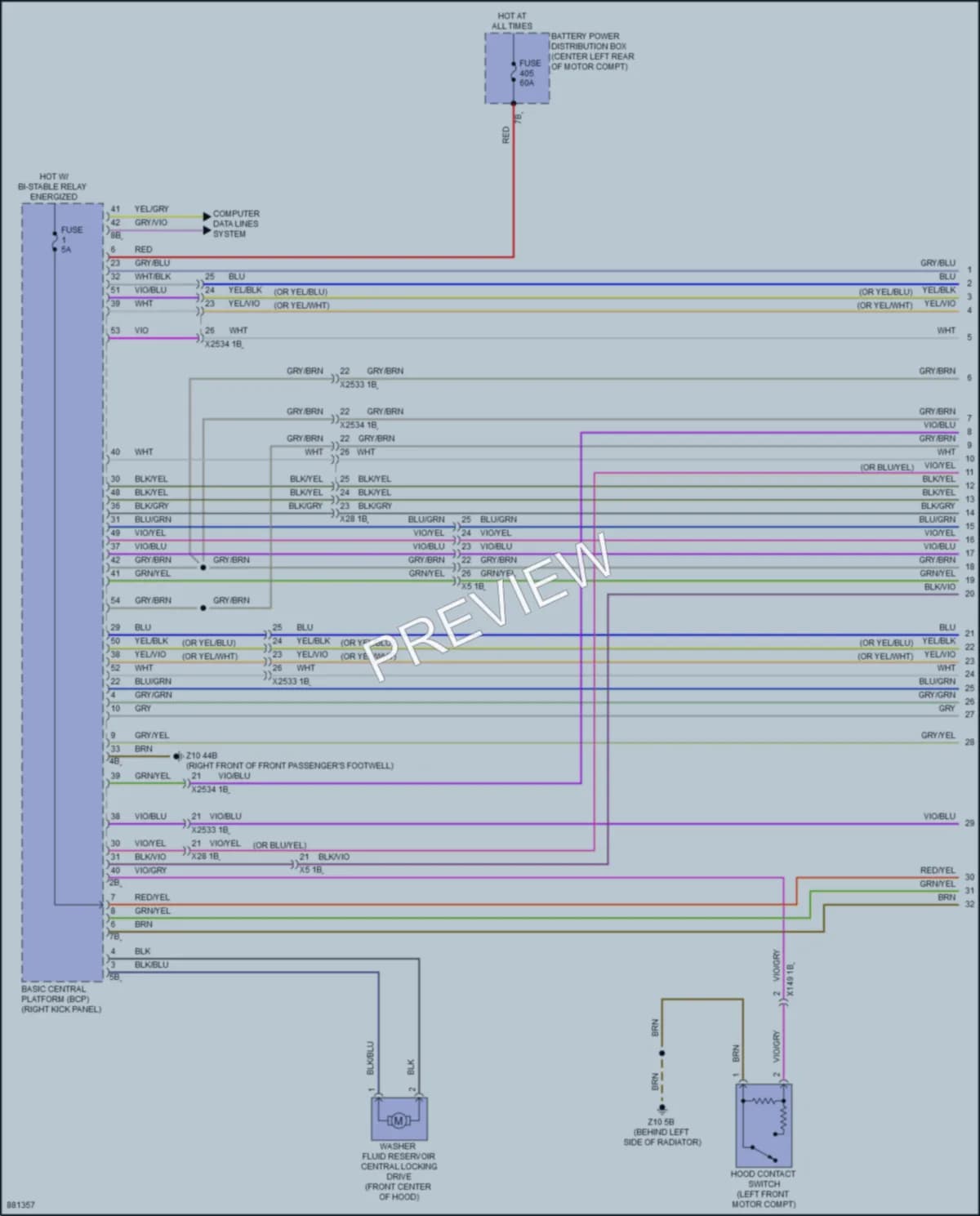 2024 BMW iX Power Door Locks wiring diagram preview