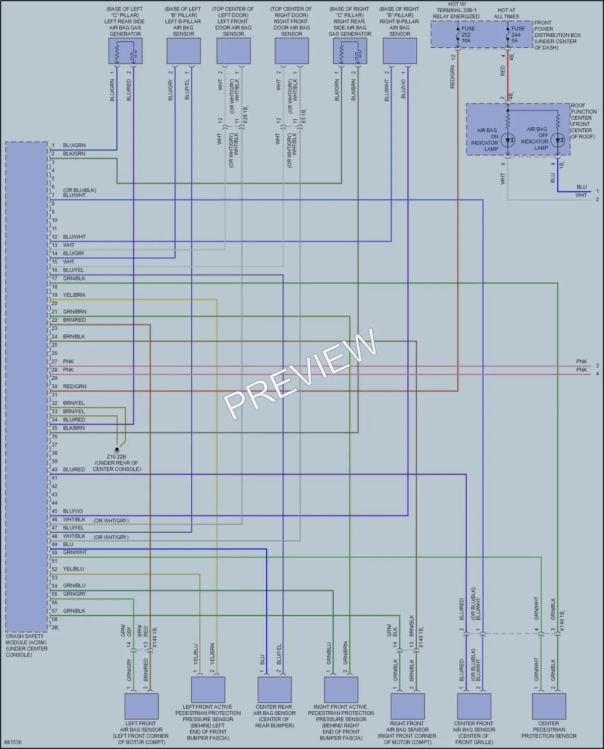 2024 BMW iX Supplemental Restraints wiring diagram preview