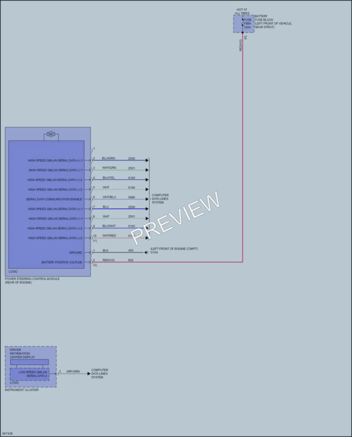 2024 Buick Enclave Electronic Power Steering wiring diagram preview