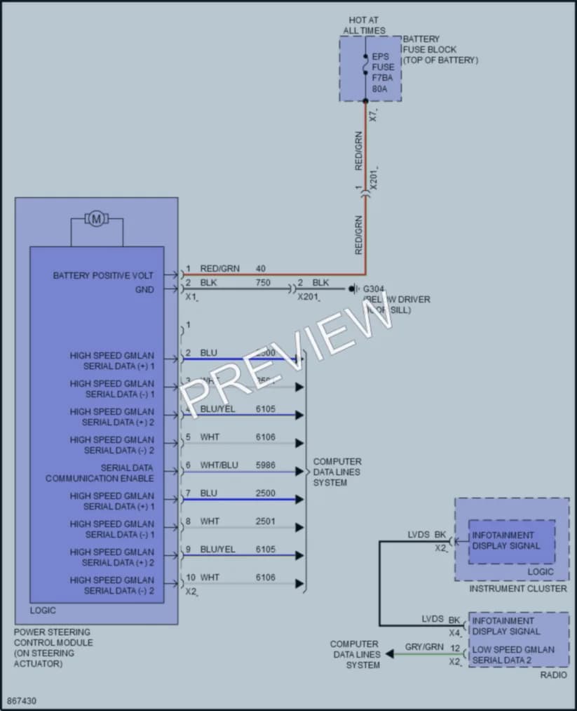 2024 Buick EncoreGX Electronic Power Steering wiring diagram preview