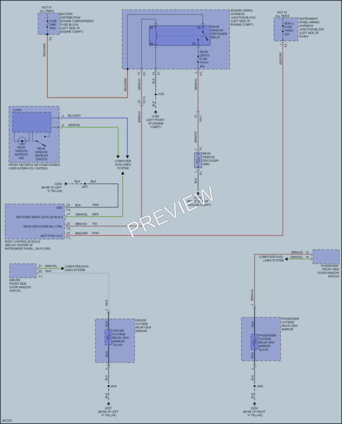 2024 Buick Envision Defoggers wiring diagram preview