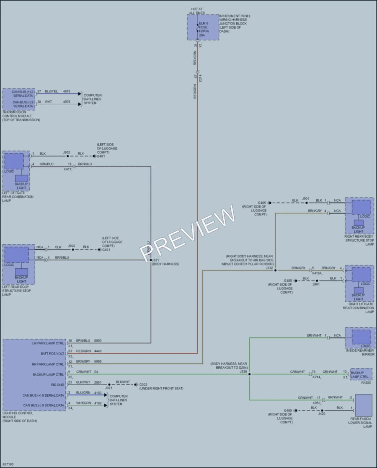 2024 Buick Envision Exterior Lights wiring diagram preview