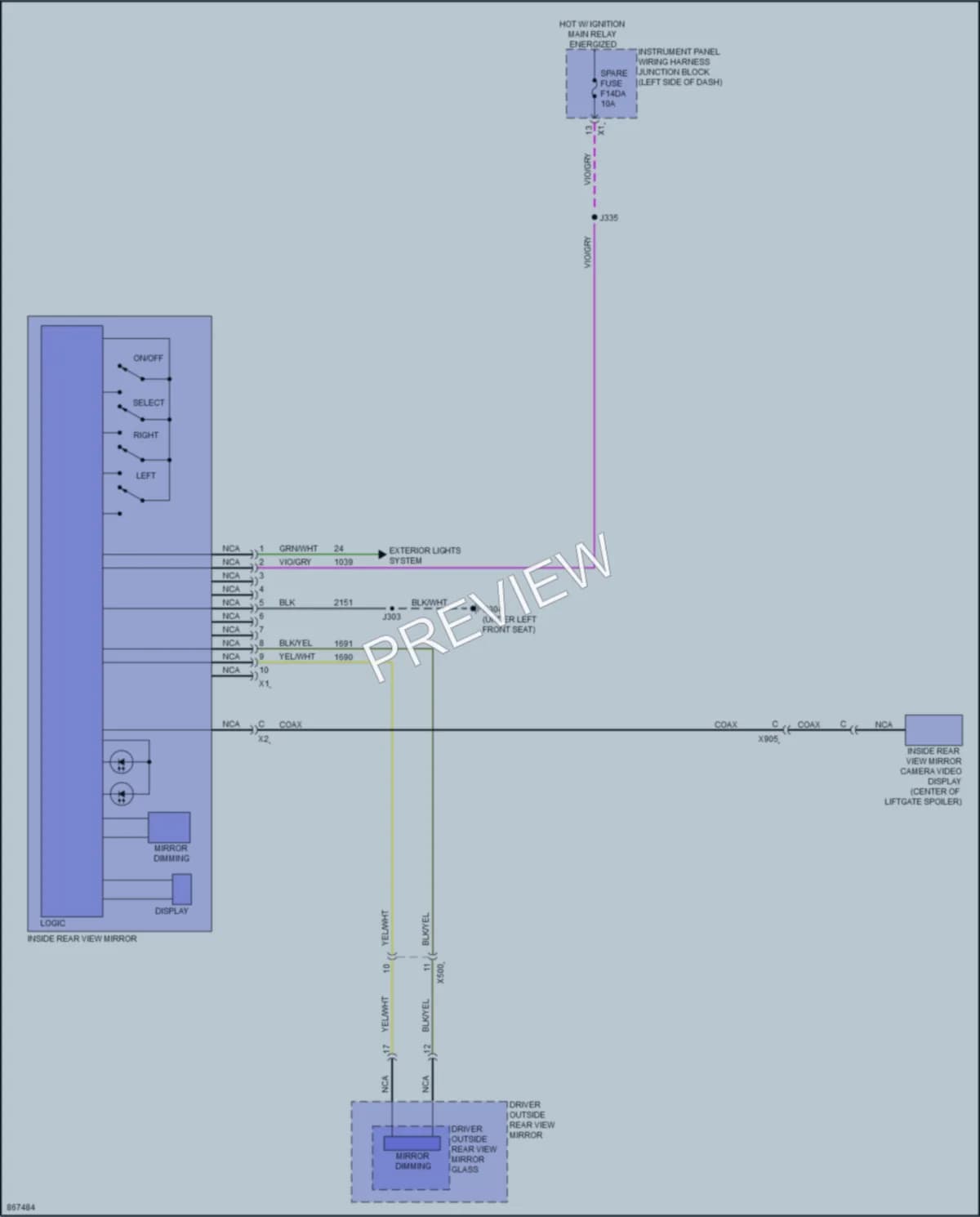 2024 Buick Envision Power Mirrors wiring diagram preview