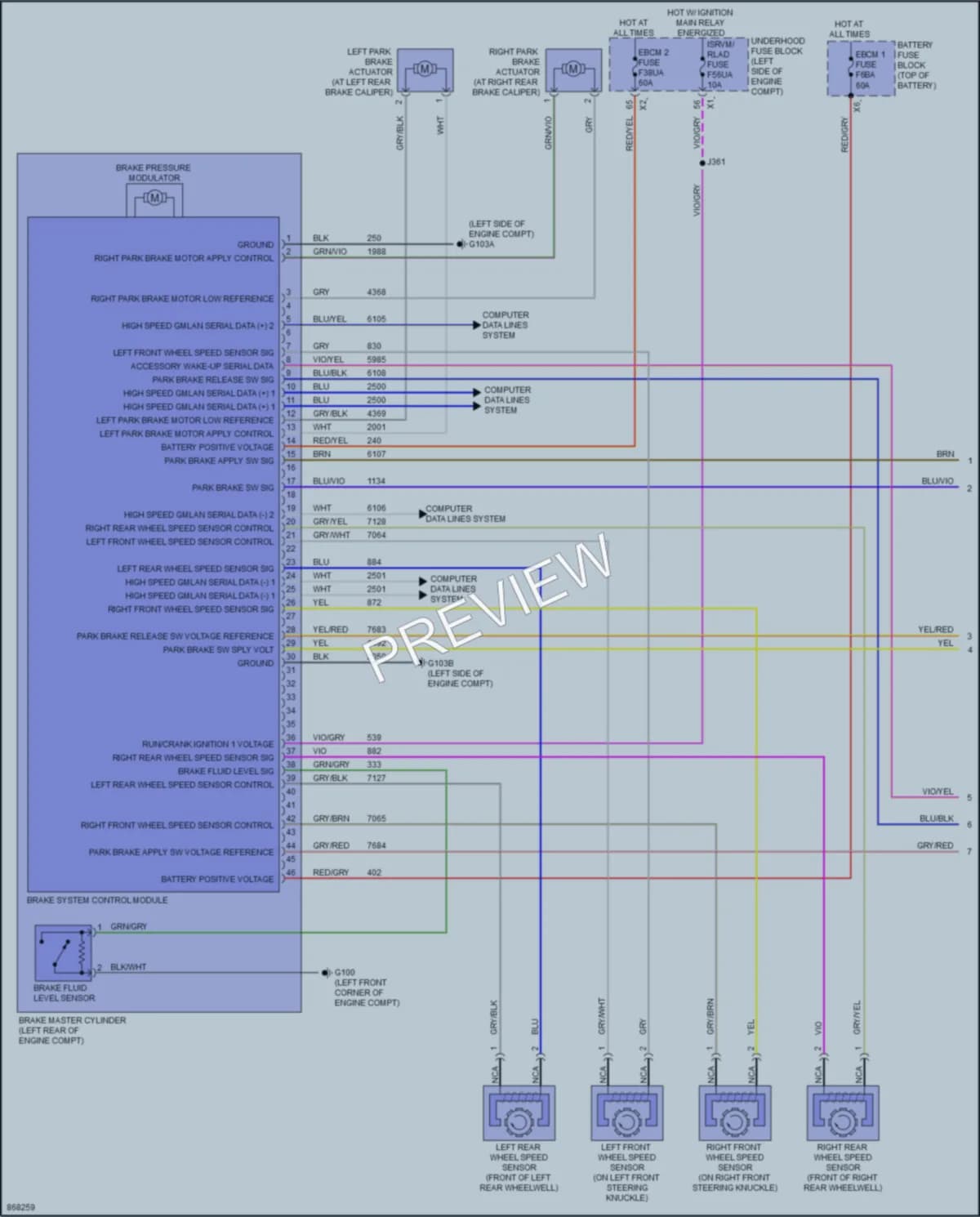 2024 Buick Envista Anti Lock Brakes wiring diagram preview