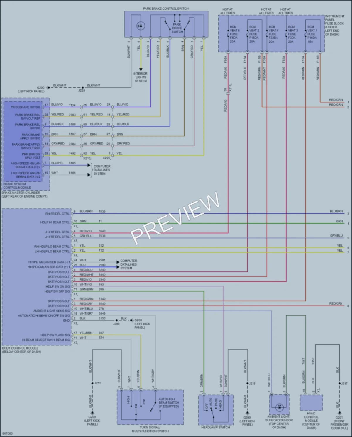 2024 Buick Envista Headlights wiring diagram preview