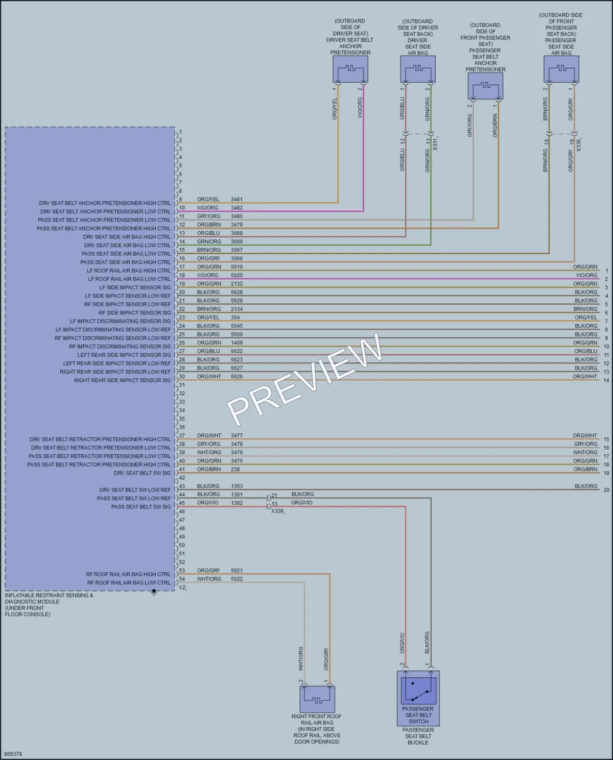 2024 Buick Envista Supplemental Restraints wiring diagram preview