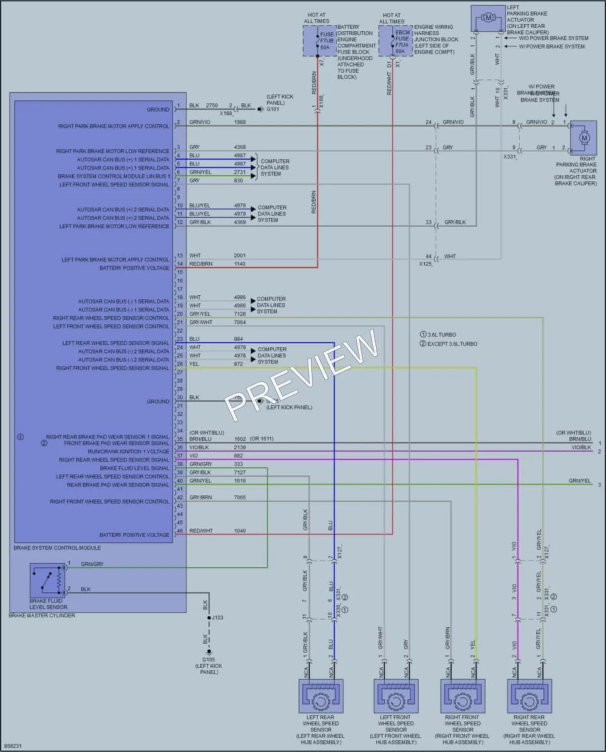 2024 Cadillac CT4 Anti Lock Brakes Wiring Diagrams protected preview