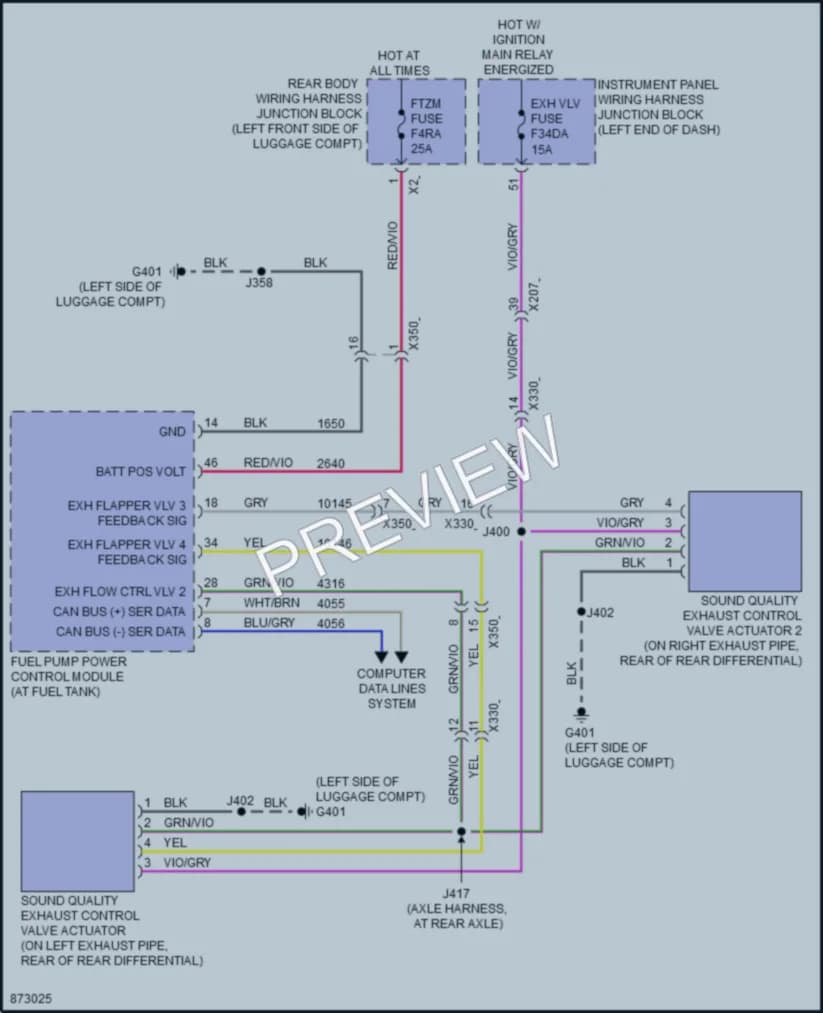 2024 Cadillac CT4 Electronic Muffler Wiring Diagrams protected preview