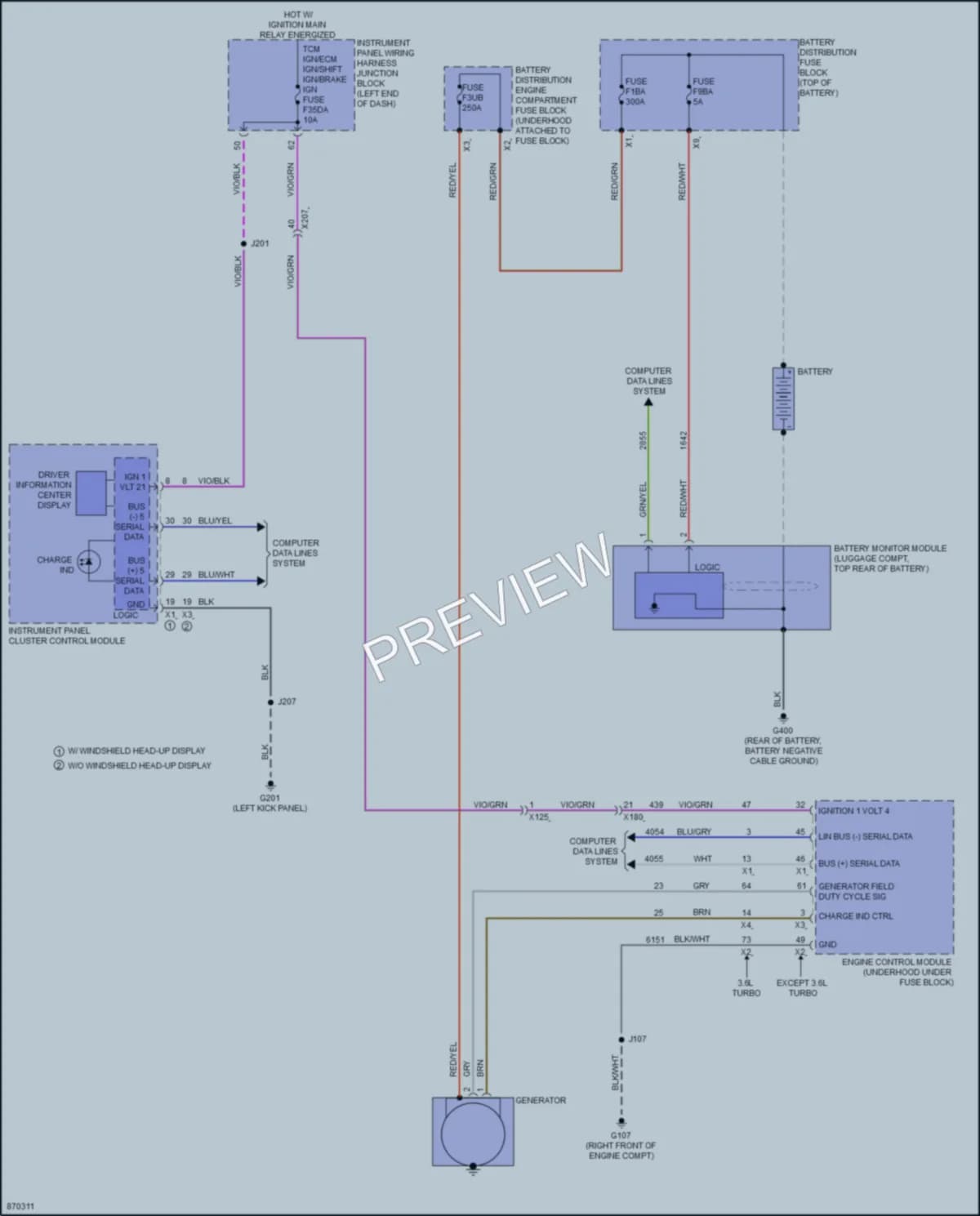 2024 Cadillac CT4V Starting Charging wiring diagram preview