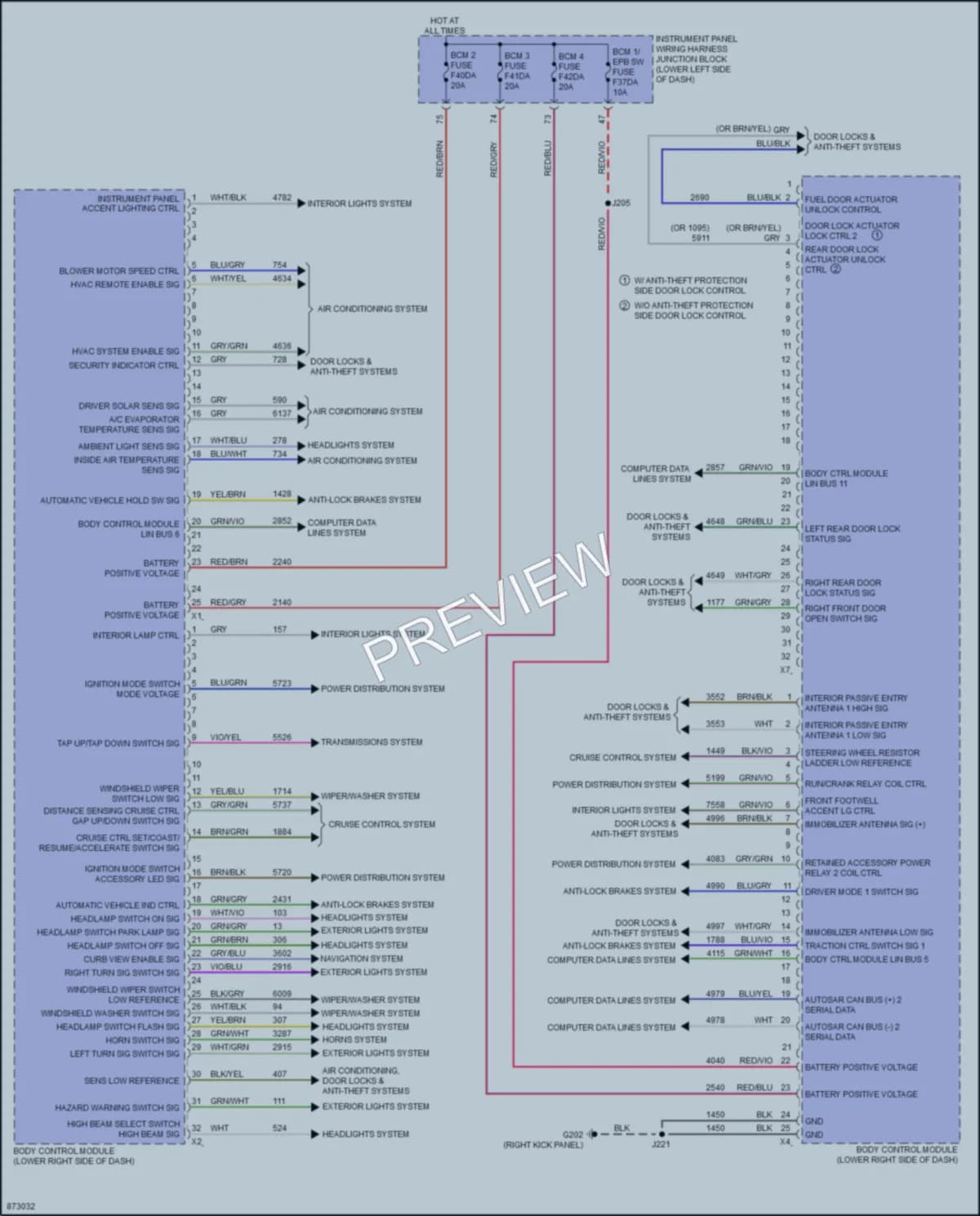 2024 Cadillac CT5 Body Control Modules wiring diagram preview