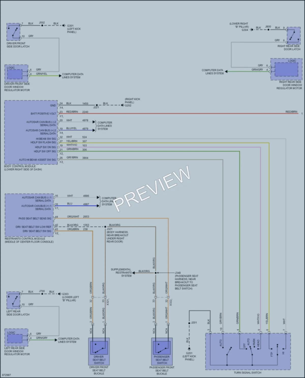 2024 Cadillac CT5 Warning Systems wiring diagram preview