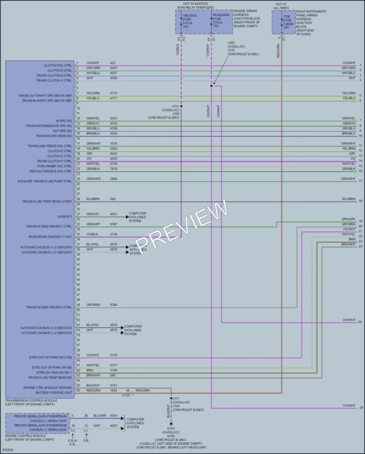 2024 Cadillac EscaladeESV Transmission wiring diagram preview