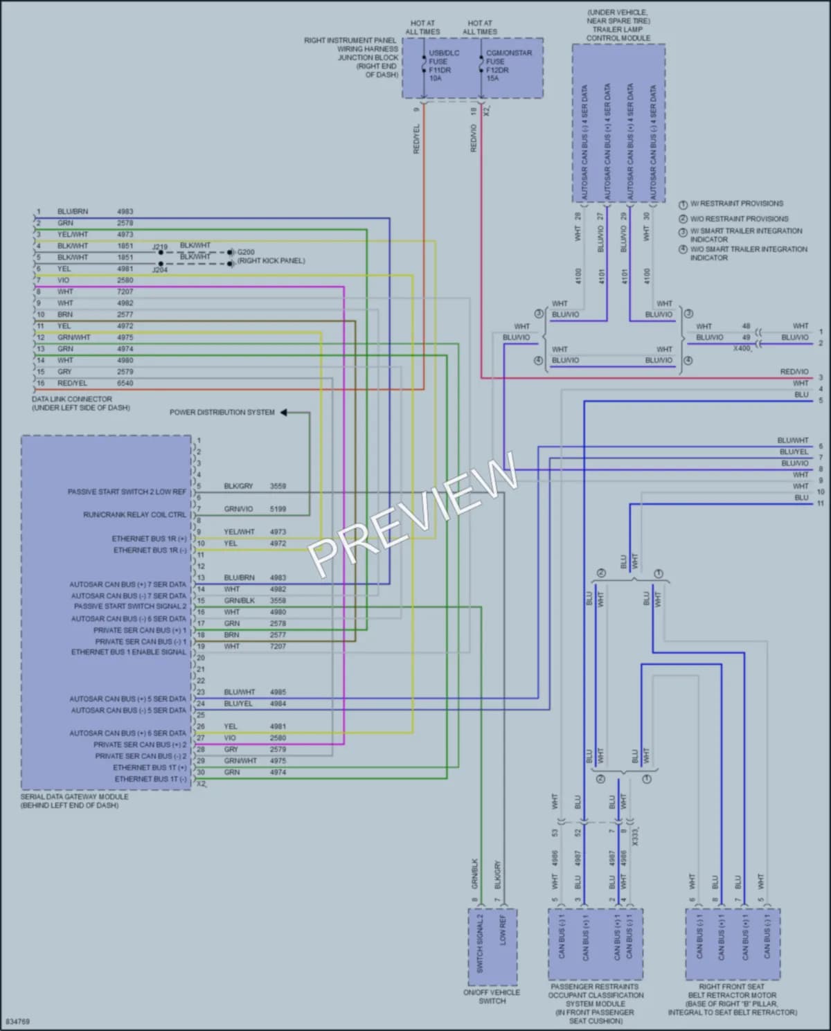 2024 Cadillac EscaladeESVV Computer Data Lines wiring diagram preview