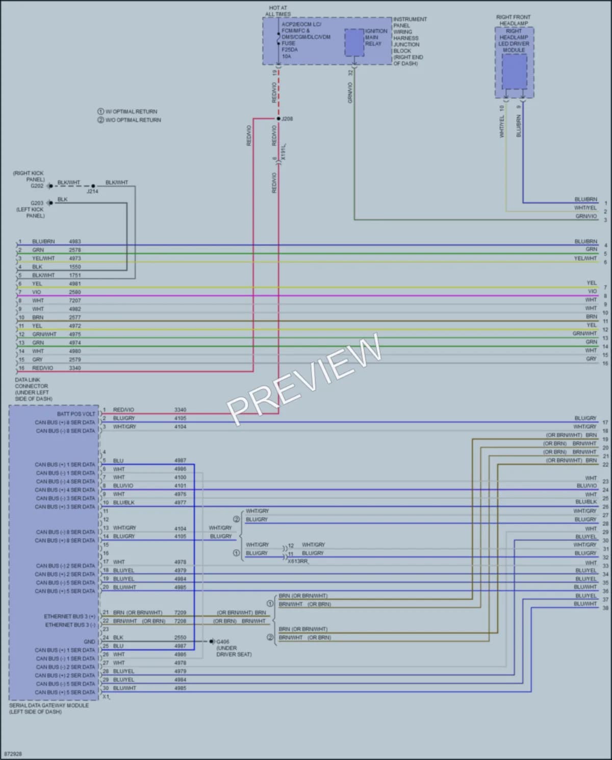 2024 Cadillac Lyriq Computer Data Lines wiring diagram preview