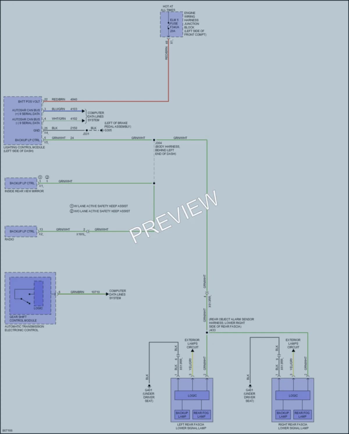 2024 Cadillac Lyriq Exterior Lights wiring diagram preview