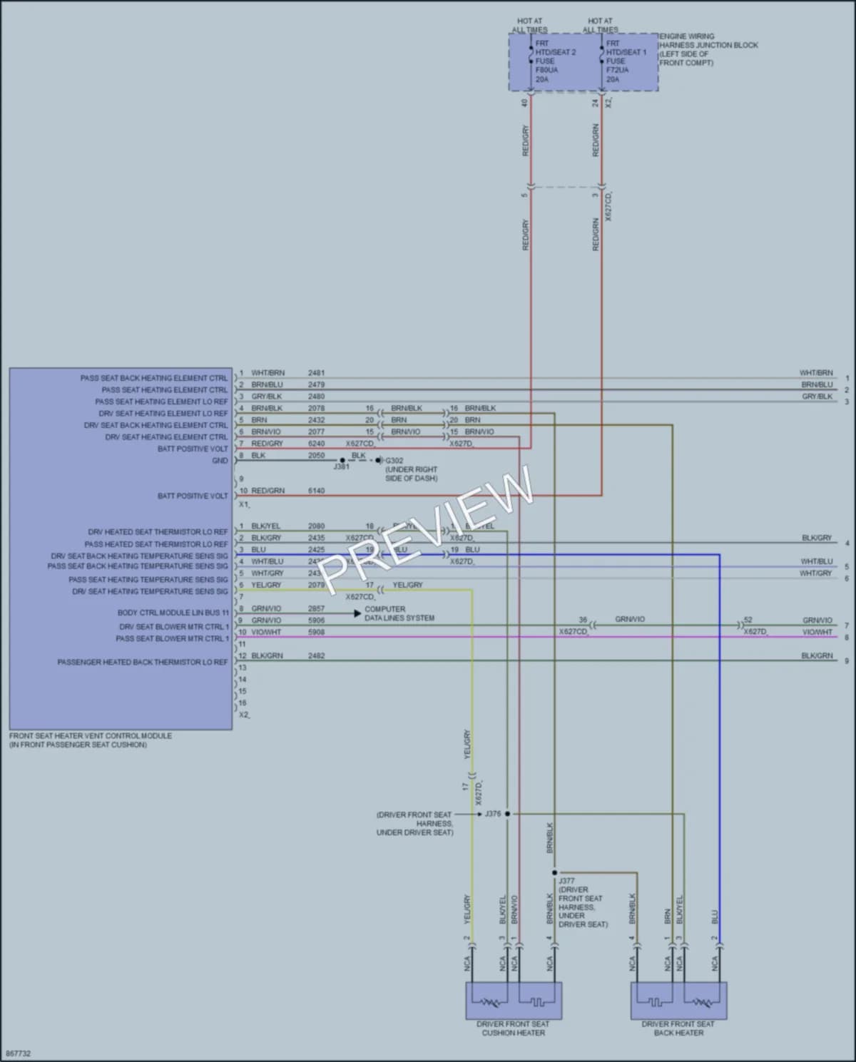 2024 Cadillac Lyriq Power Seats wiring diagram preview