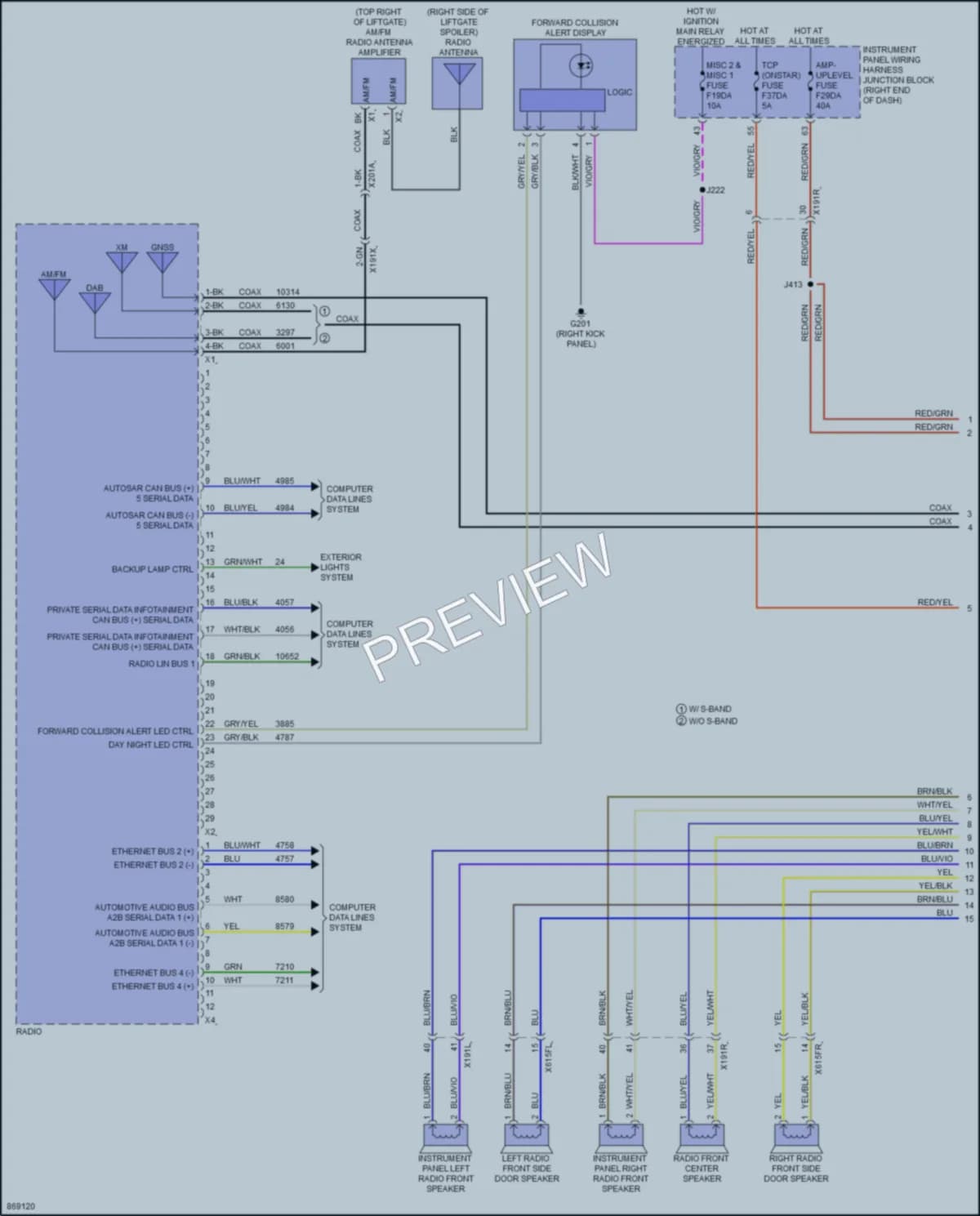 2024 Cadillac Lyriq Radio wiring diagram preview