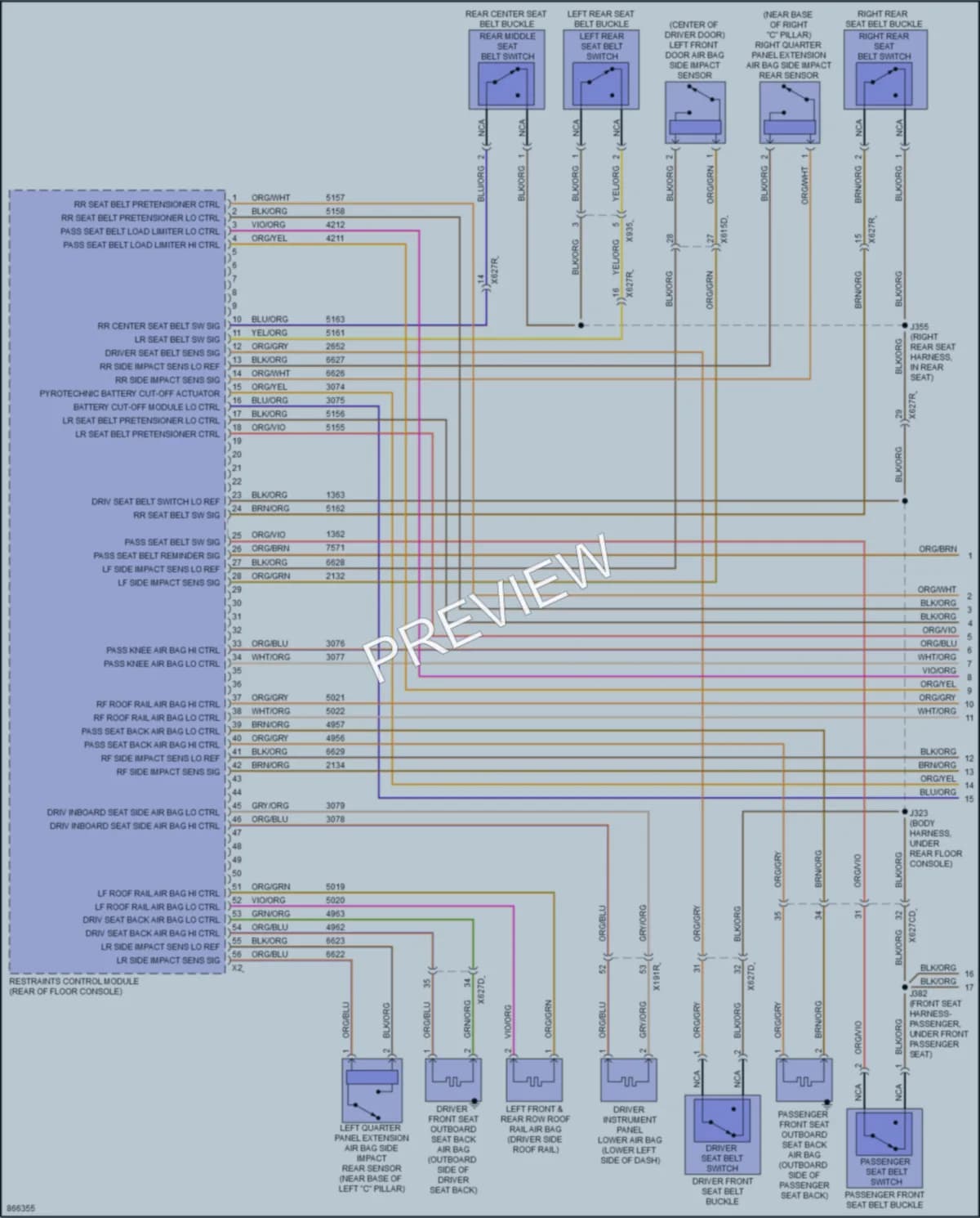 2024 Cadillac Lyriq Supplemental Restraints wiring diagram preview