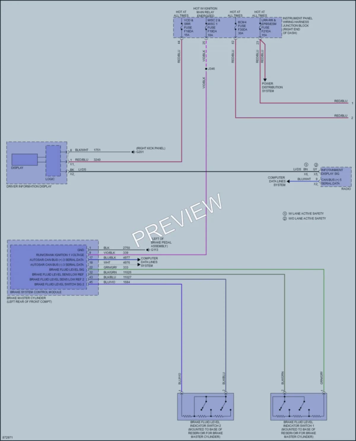 2024 Cadillac Lyriq Warning Systems wiring diagram preview