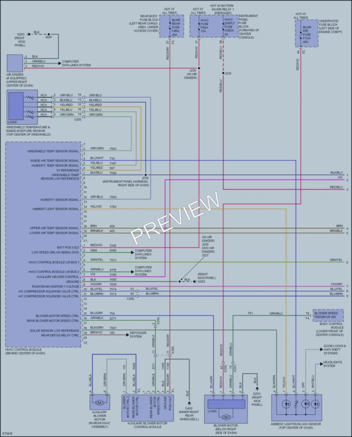 2024 Cadillac XT6 Air Conditioning wiring diagram preview