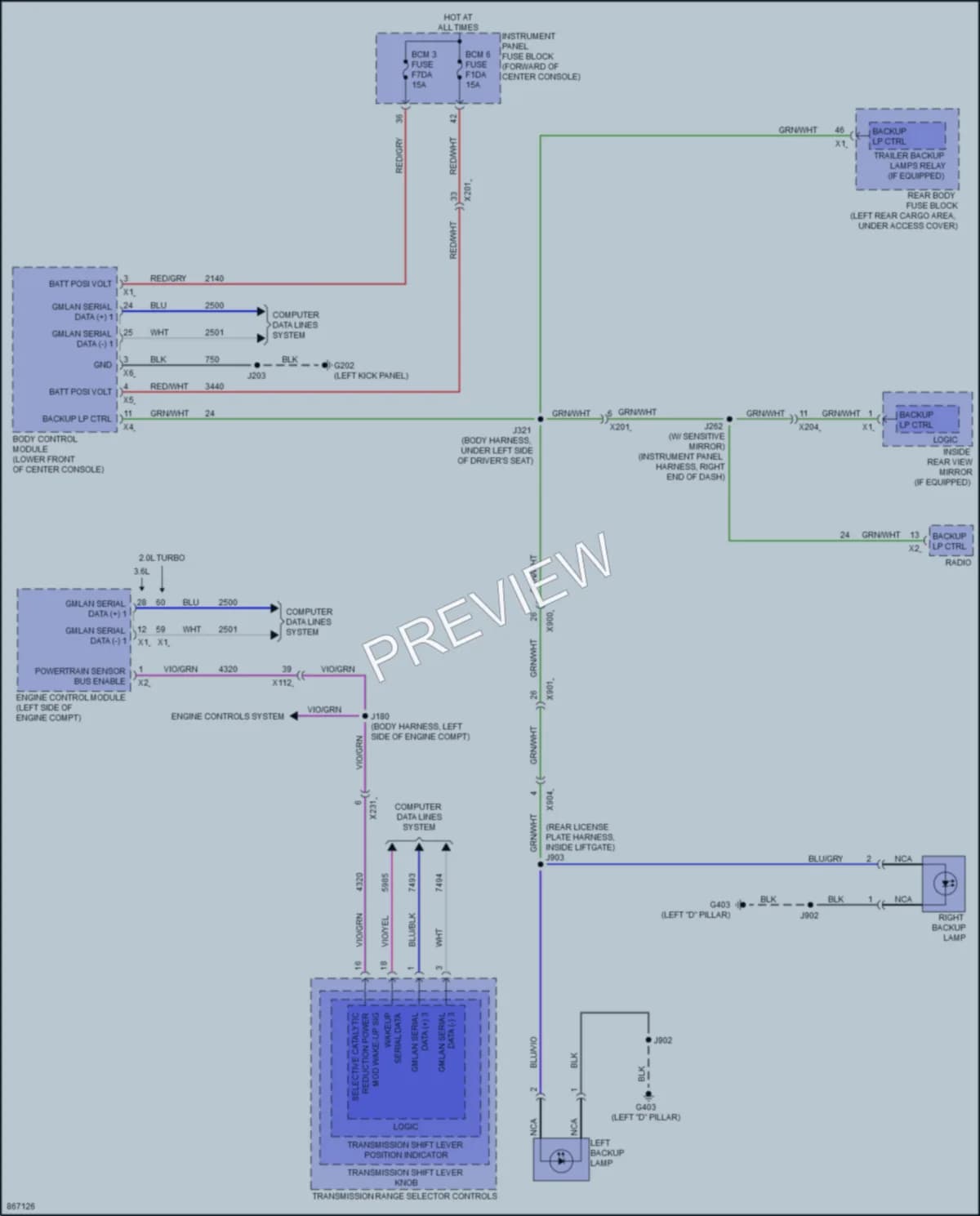 2024 Cadillac XT6 Exterior Lights wiring diagram preview
