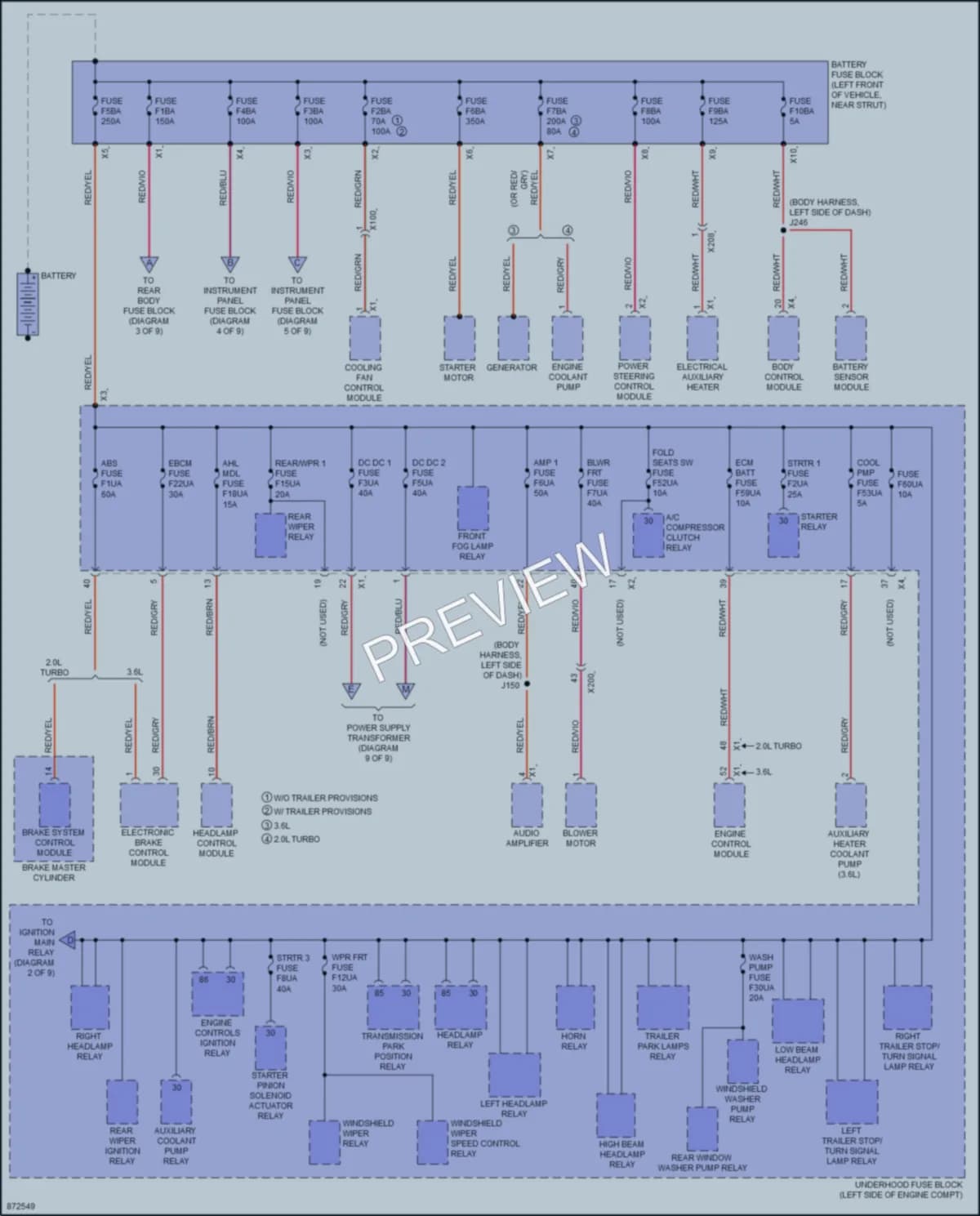 2024 Cadillac XT6 Power Distribution wiring diagram preview