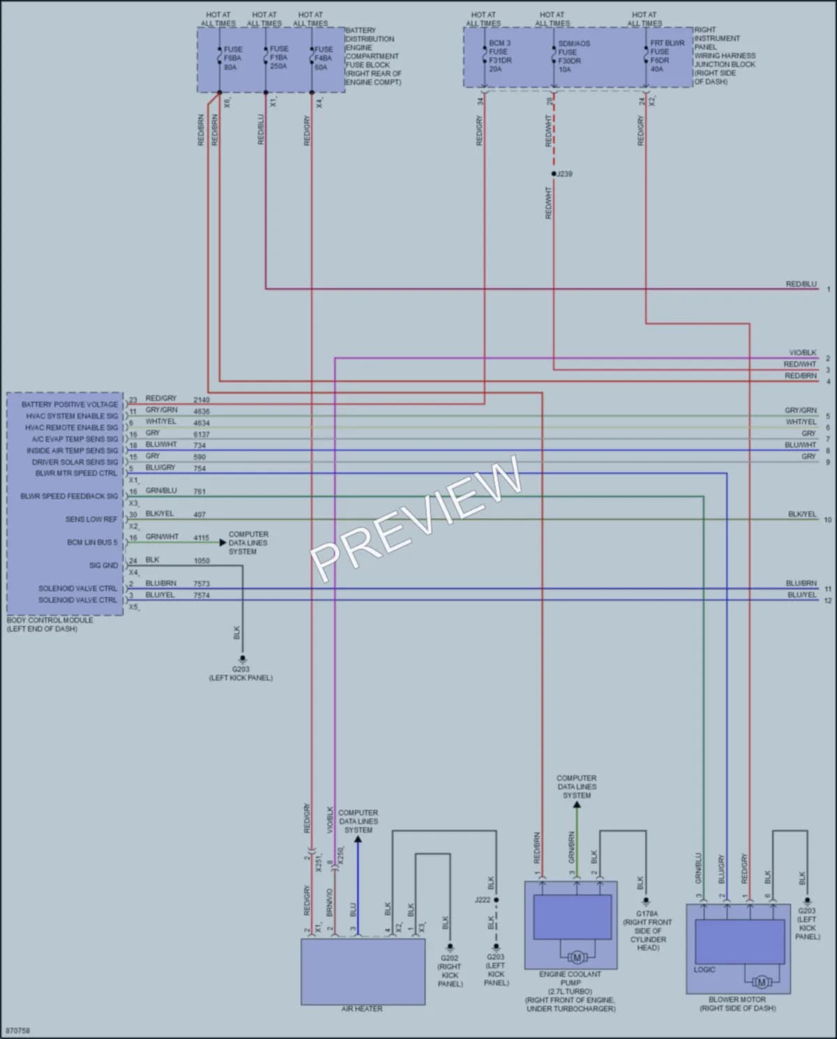 2024 Chevrolet 1500Silverado Air Conditioning Wiring Diagrams protected preview