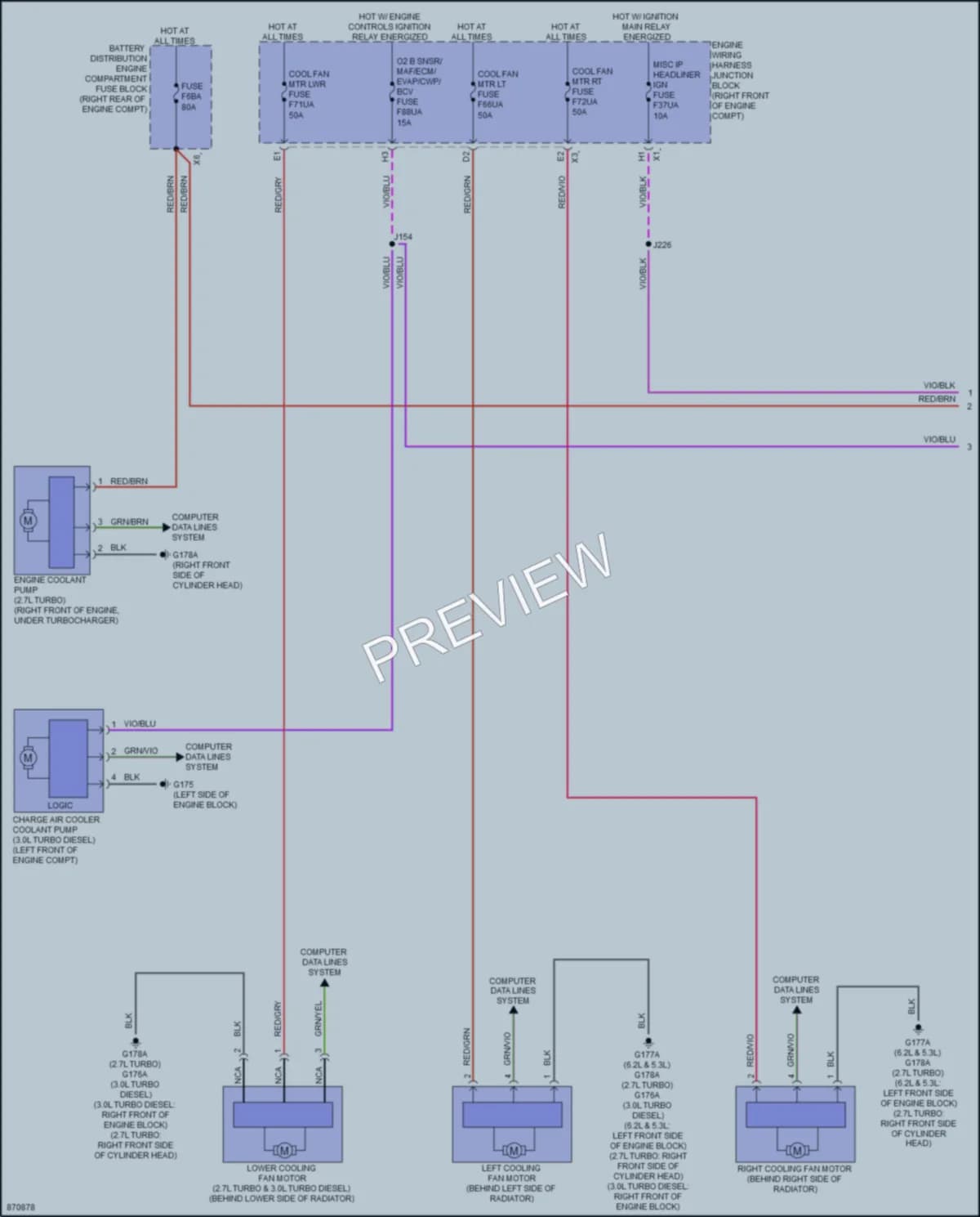 2024 Chevrolet 1500Silverado Cooling Fan Wiring Diagrams protected preview