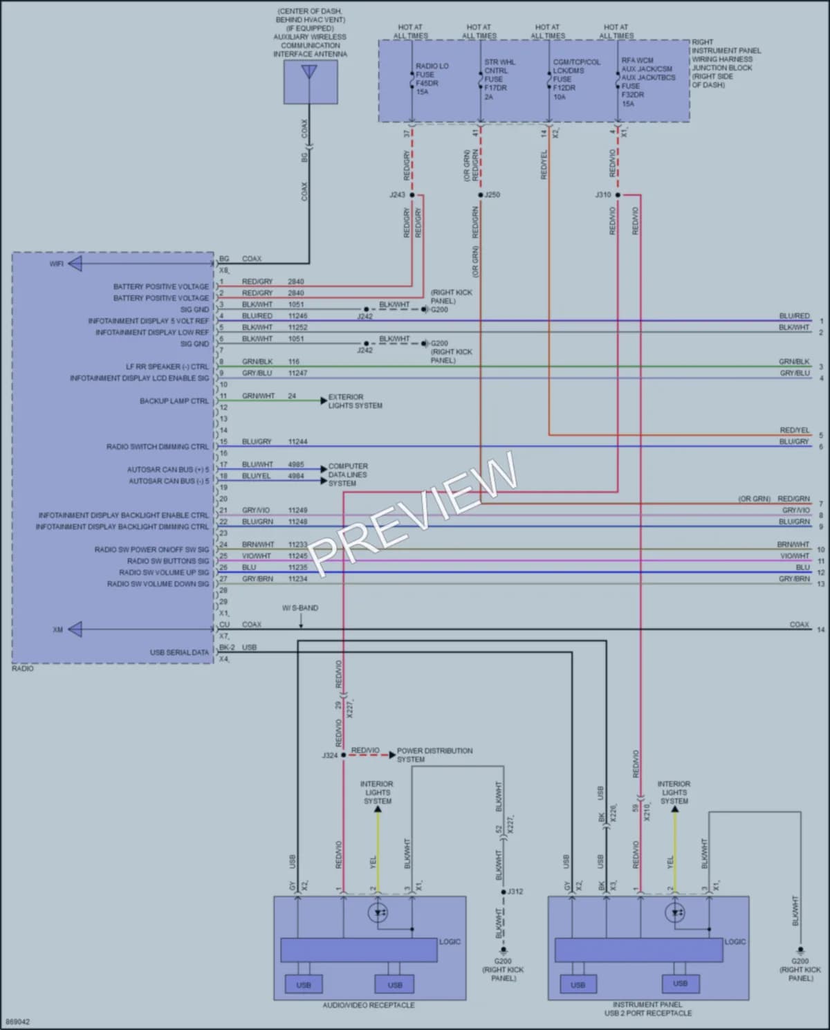 2024 Chevrolet 1500Silverado Radio wiring diagram preview