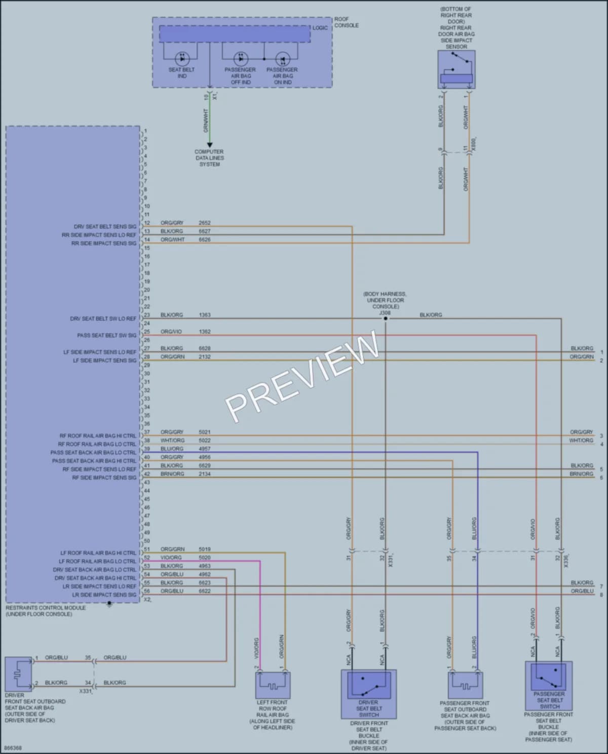 2024 Chevrolet 1500Silverado Supplemental Restraints wiring diagram preview