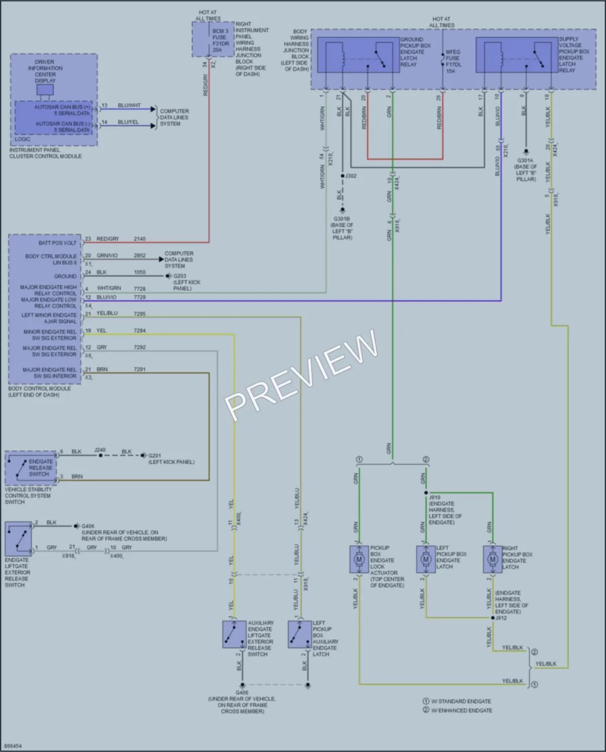 2024 Chevrolet 1500Silverado Trunk Tailgate Fuel Door wiring diagram preview