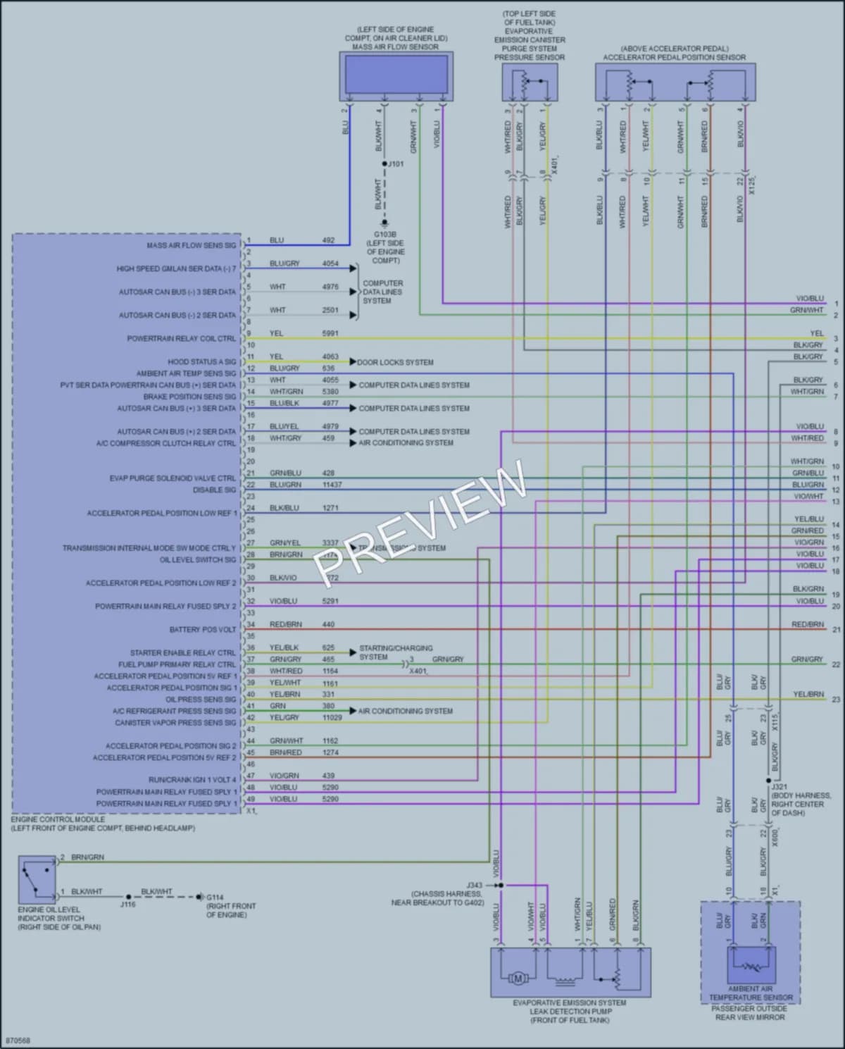 2024 Chevrolet 2500HDSilverado Engine Performance wiring diagram preview