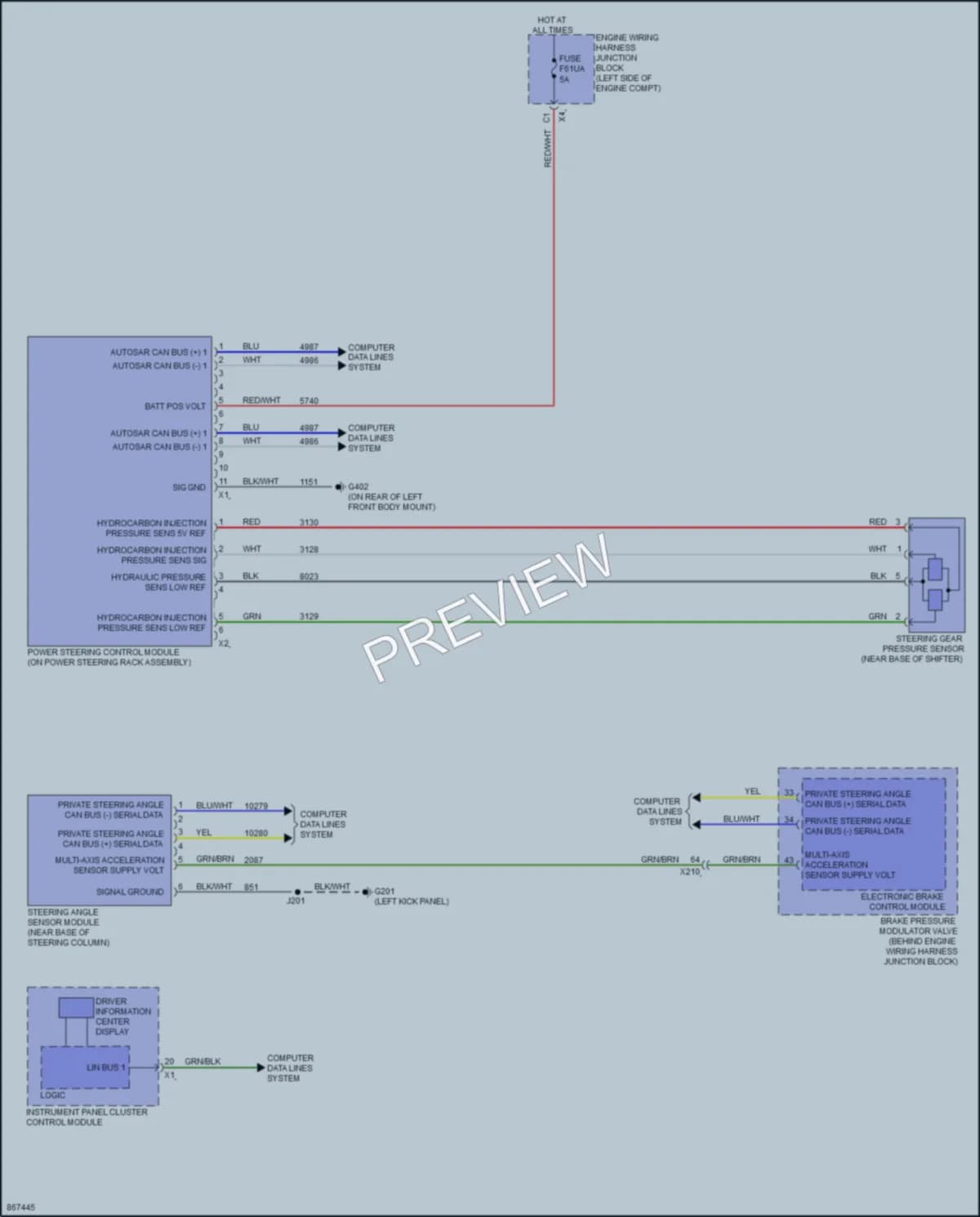2024 Chevrolet 3500HDSilverado Electronic Power Steering wiring diagram preview