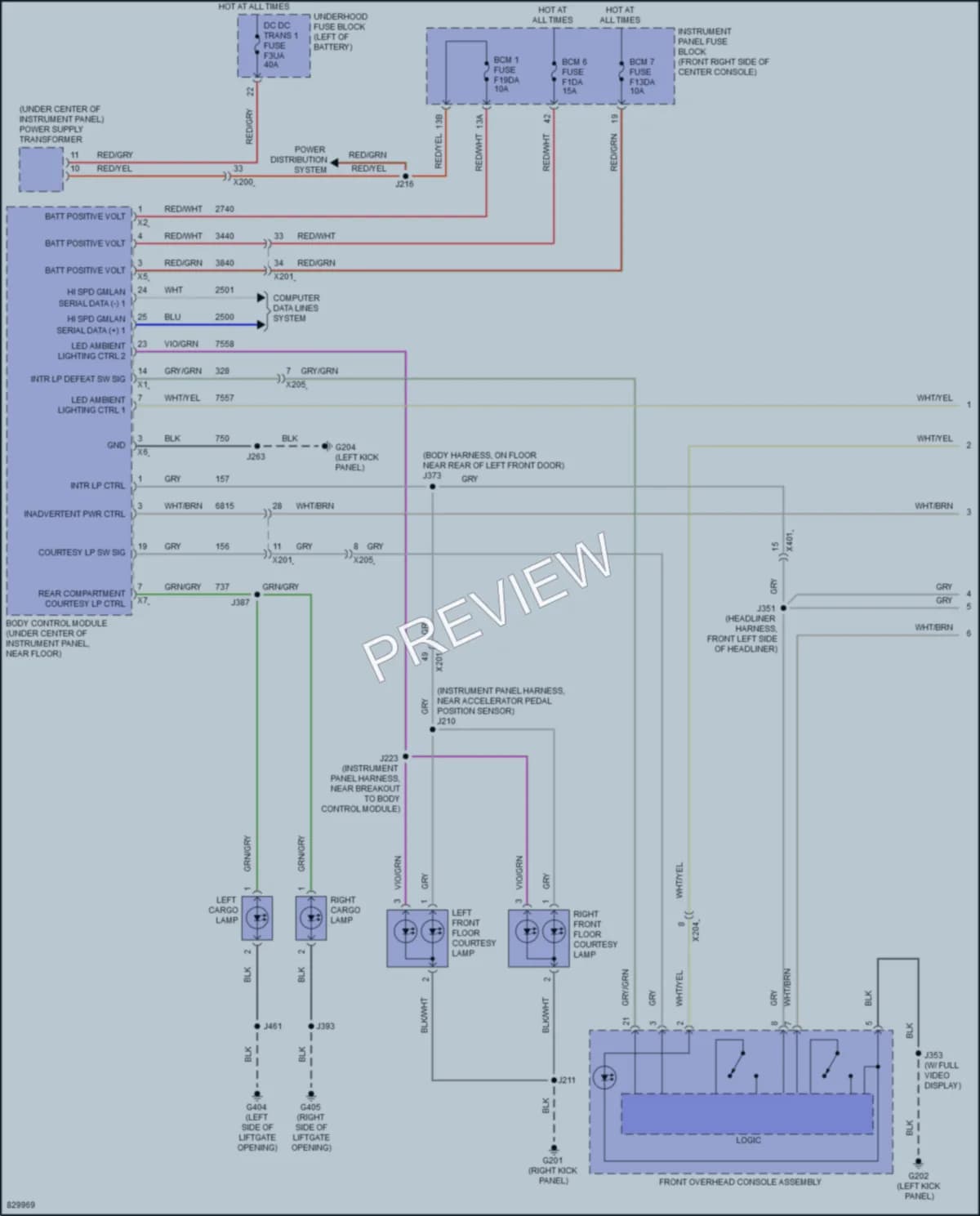 2024 Chevrolet Blazer Interior Lights wiring diagram preview