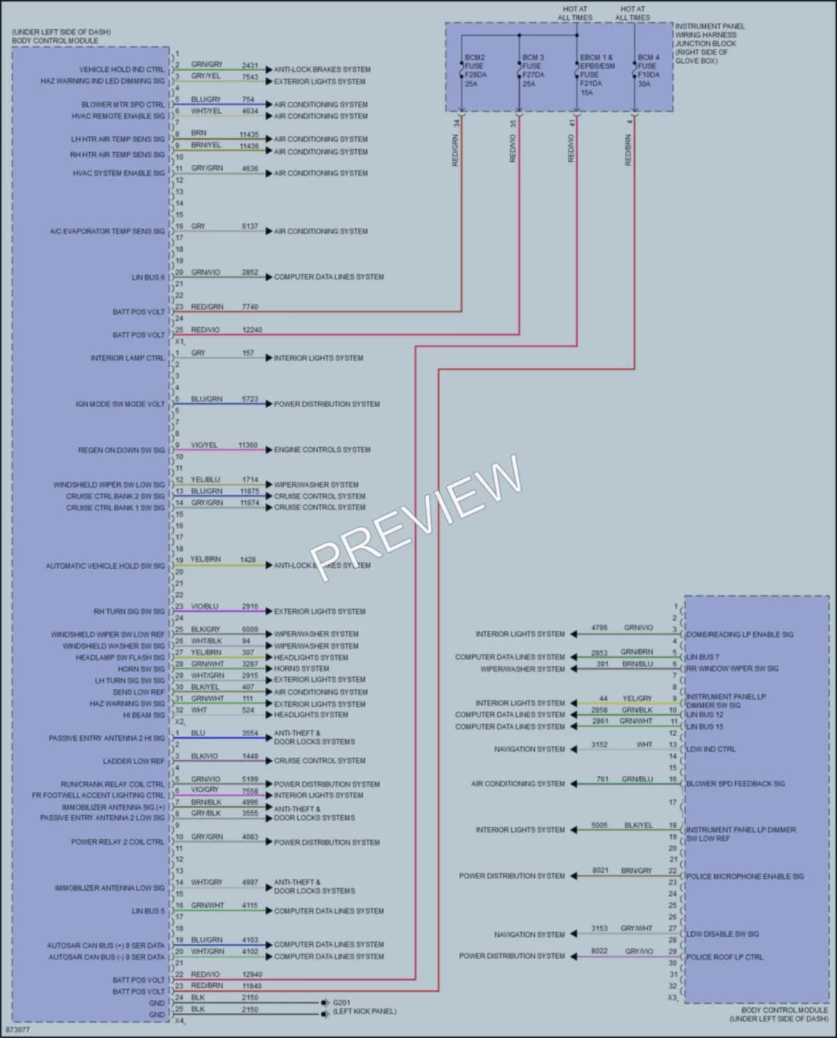 2024 Chevrolet BlazerEV Body Control Modules wiring diagram preview