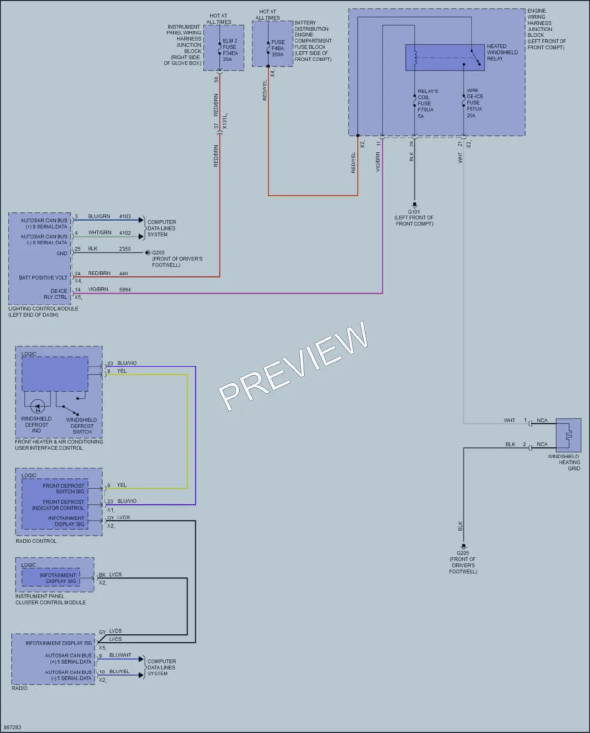 2024 Chevrolet BlazerEV Defoggers wiring diagram preview