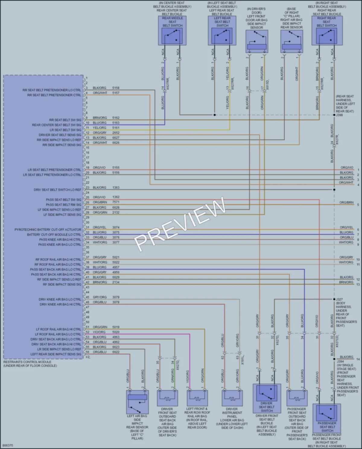 2024 Chevrolet BlazerEV Supplemental Restraints wiring diagram preview