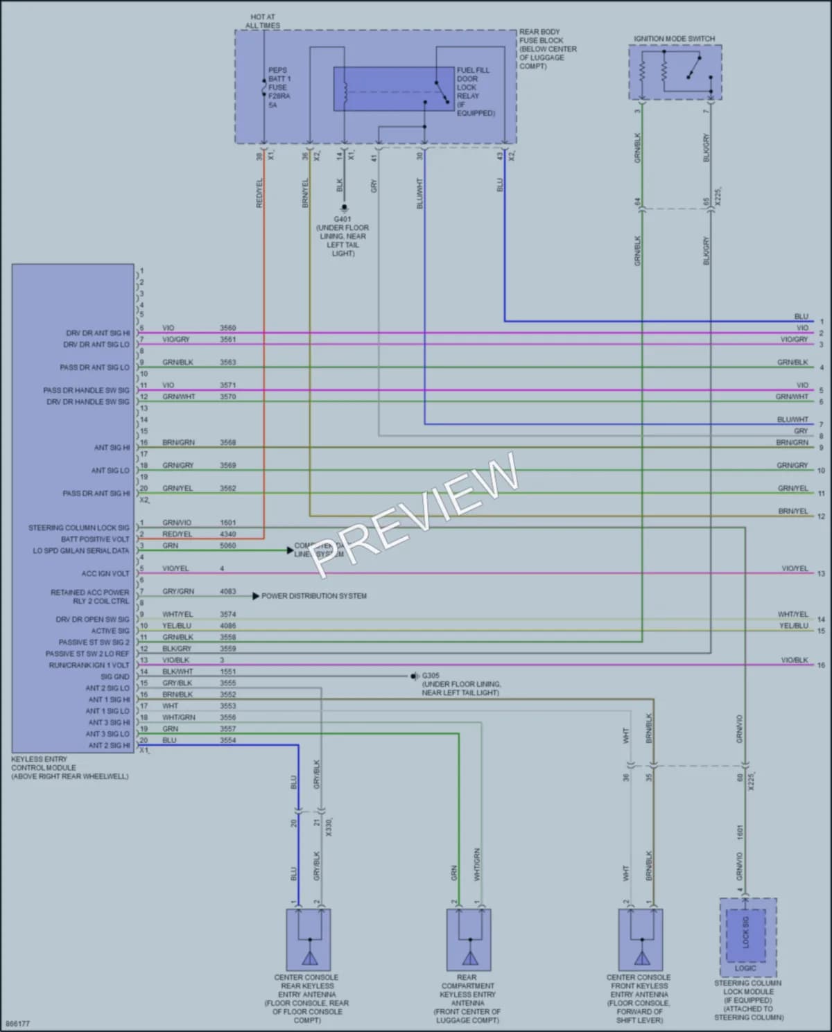 2024 Chevrolet Camaro Anti Theft wiring diagram preview