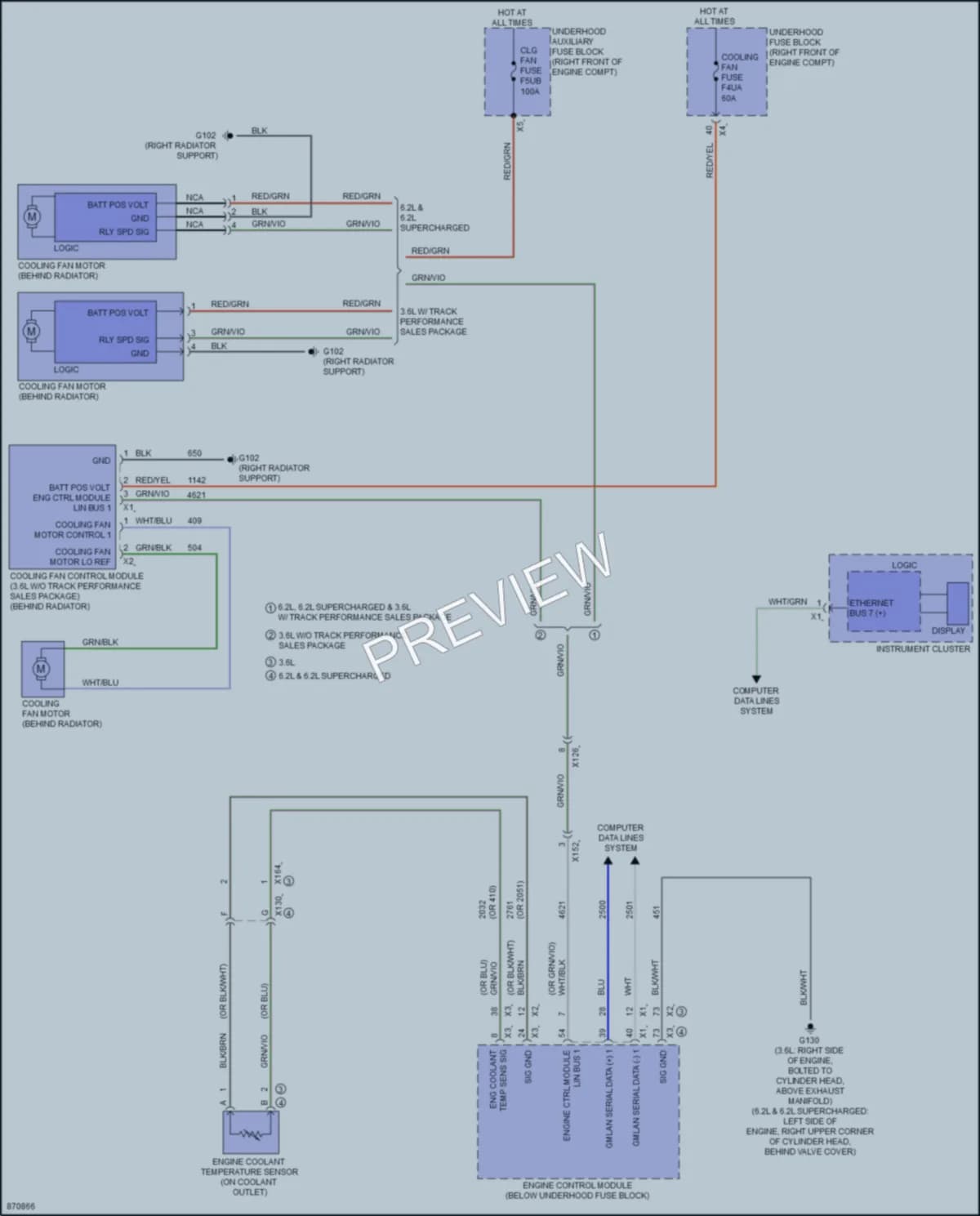 2024 Chevrolet Camaro Cooling Fan wiring diagram preview