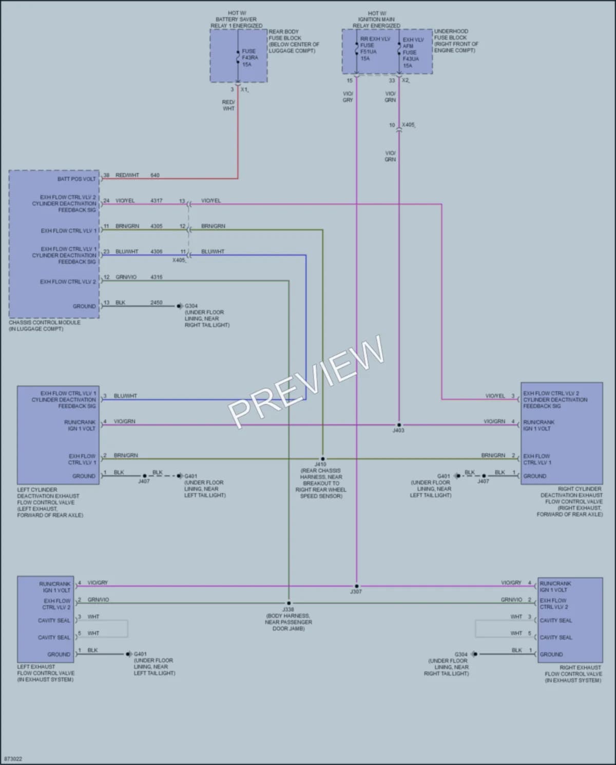 2024 Chevrolet Camaro Electronic Muffler wiring diagram preview