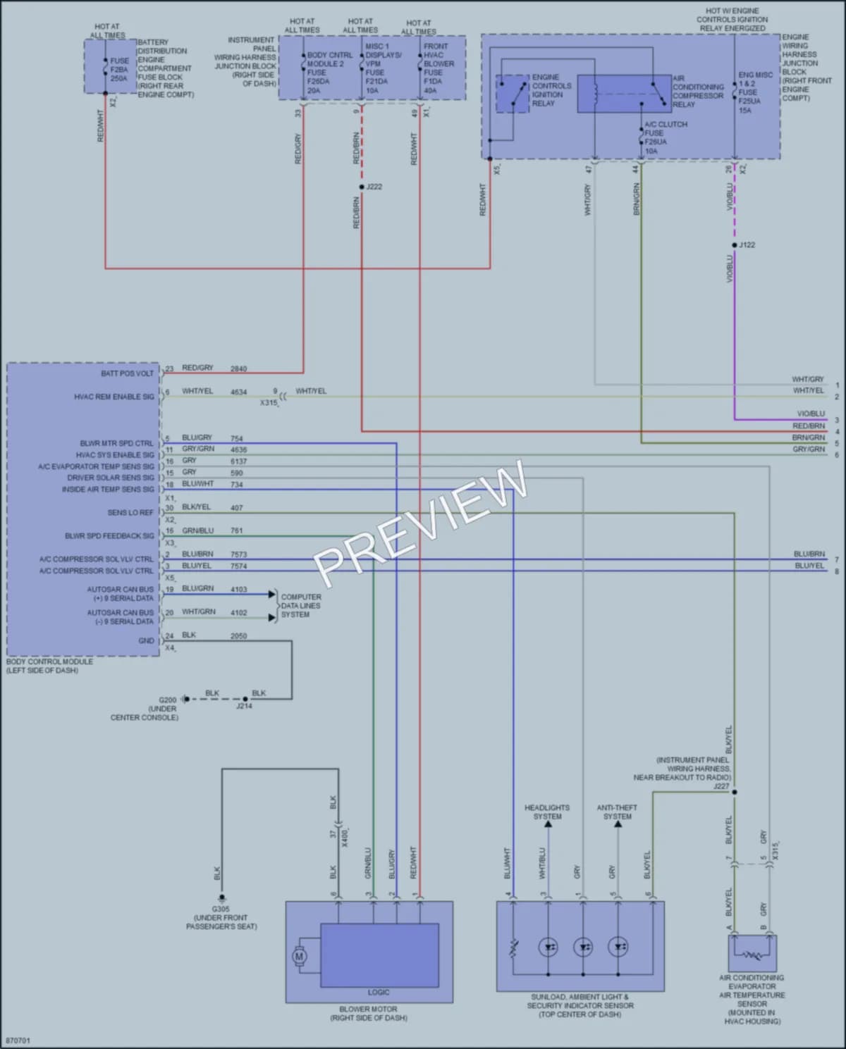 2024 Chevrolet Colorado Air Conditioning wiring diagram preview