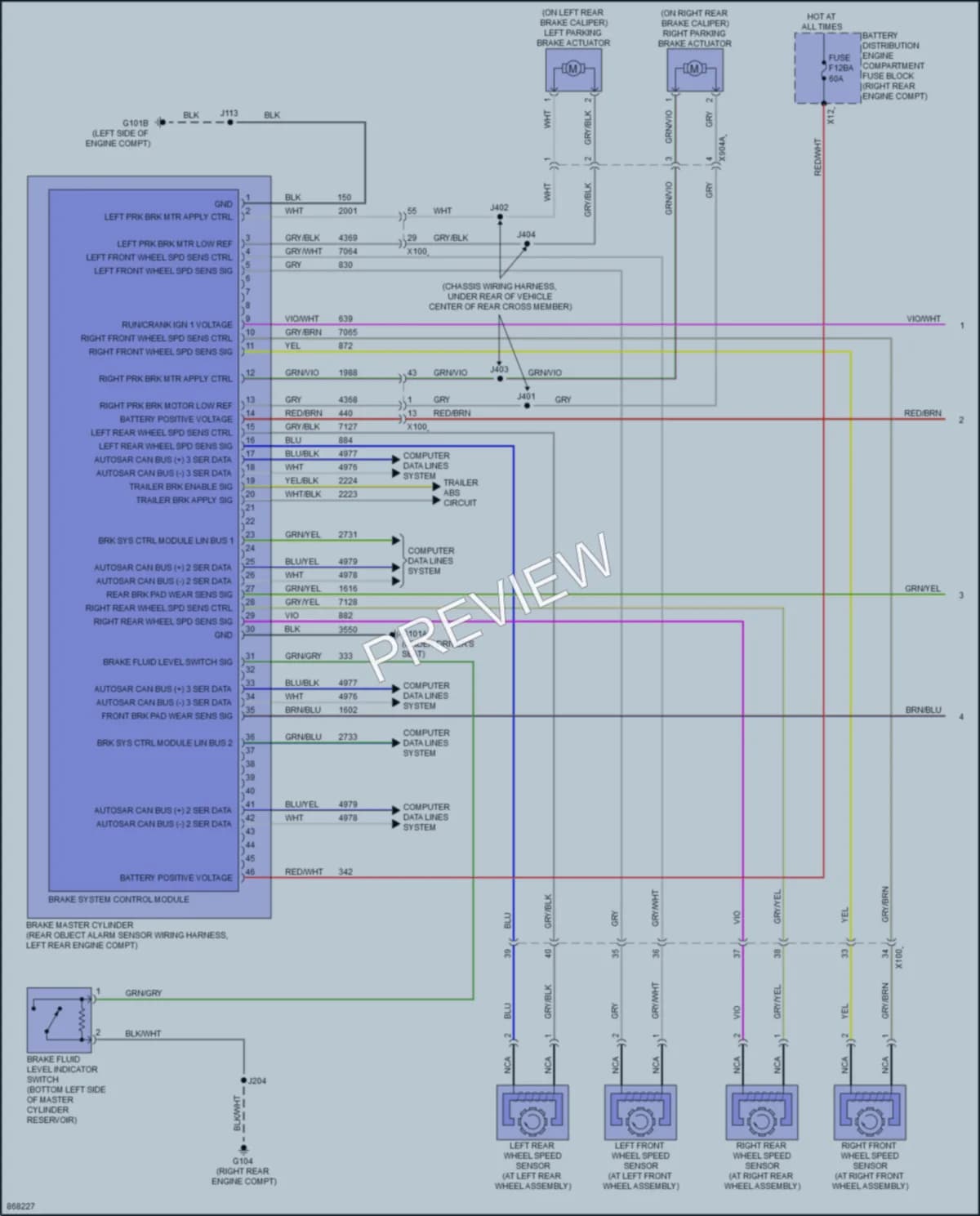 2024 Chevrolet Colorado Anti Lock Brakes wiring diagram preview