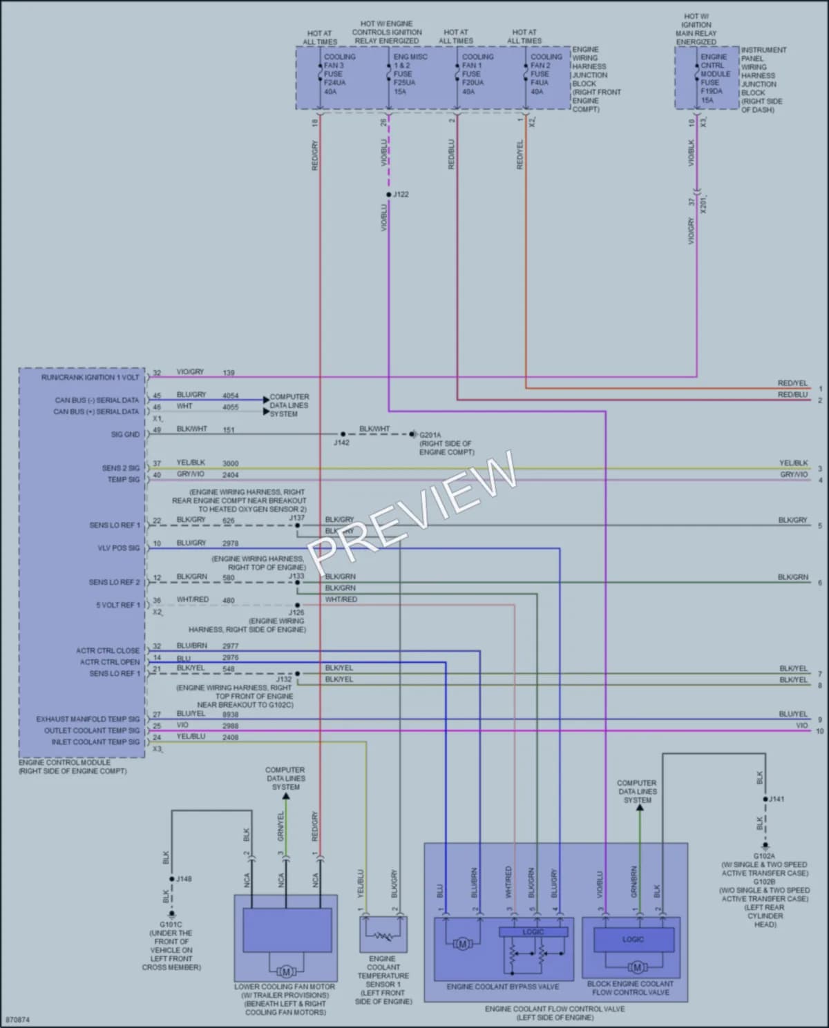 2024 Chevrolet Colorado Cooling Fan wiring diagram preview
