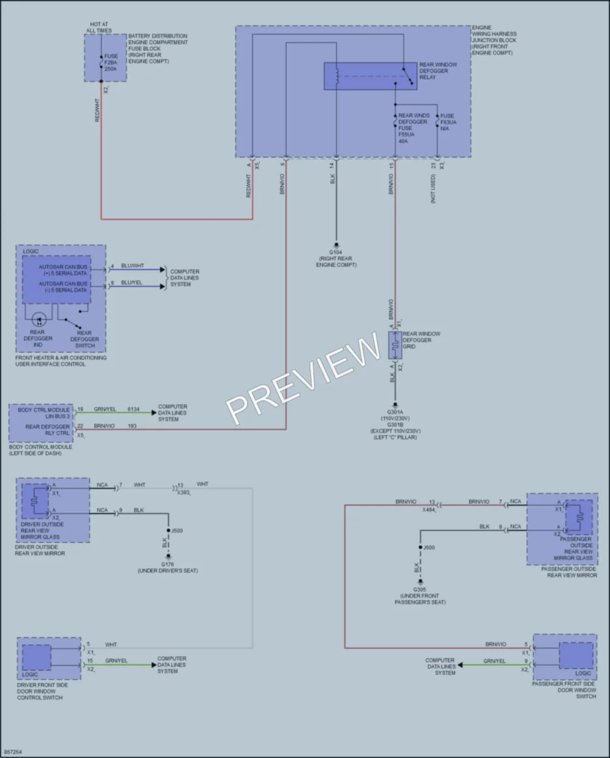 2024 Chevrolet Colorado Defoggers wiring diagram preview