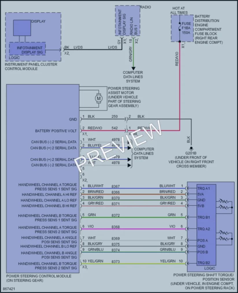 2024 Chevrolet Colorado Electronic Power Steering wiring diagram preview