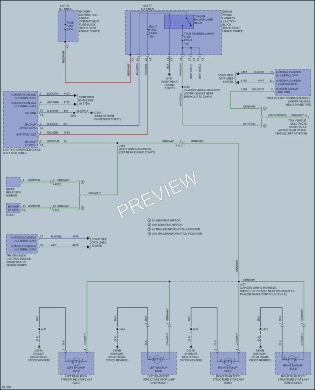 2024 Chevrolet Colorado Exterior Lights wiring diagram preview
