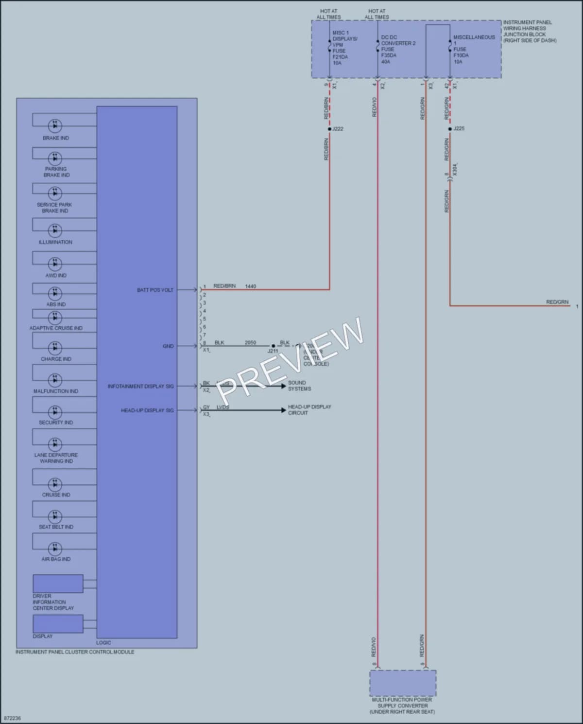 2024 Chevrolet Colorado Instrument Cluster wiring diagram preview