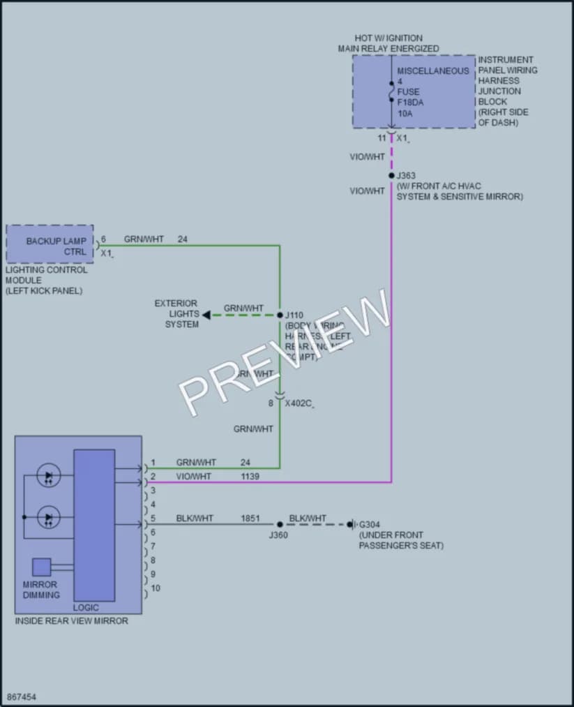 2024 Chevrolet Colorado Power Mirrors wiring diagram preview
